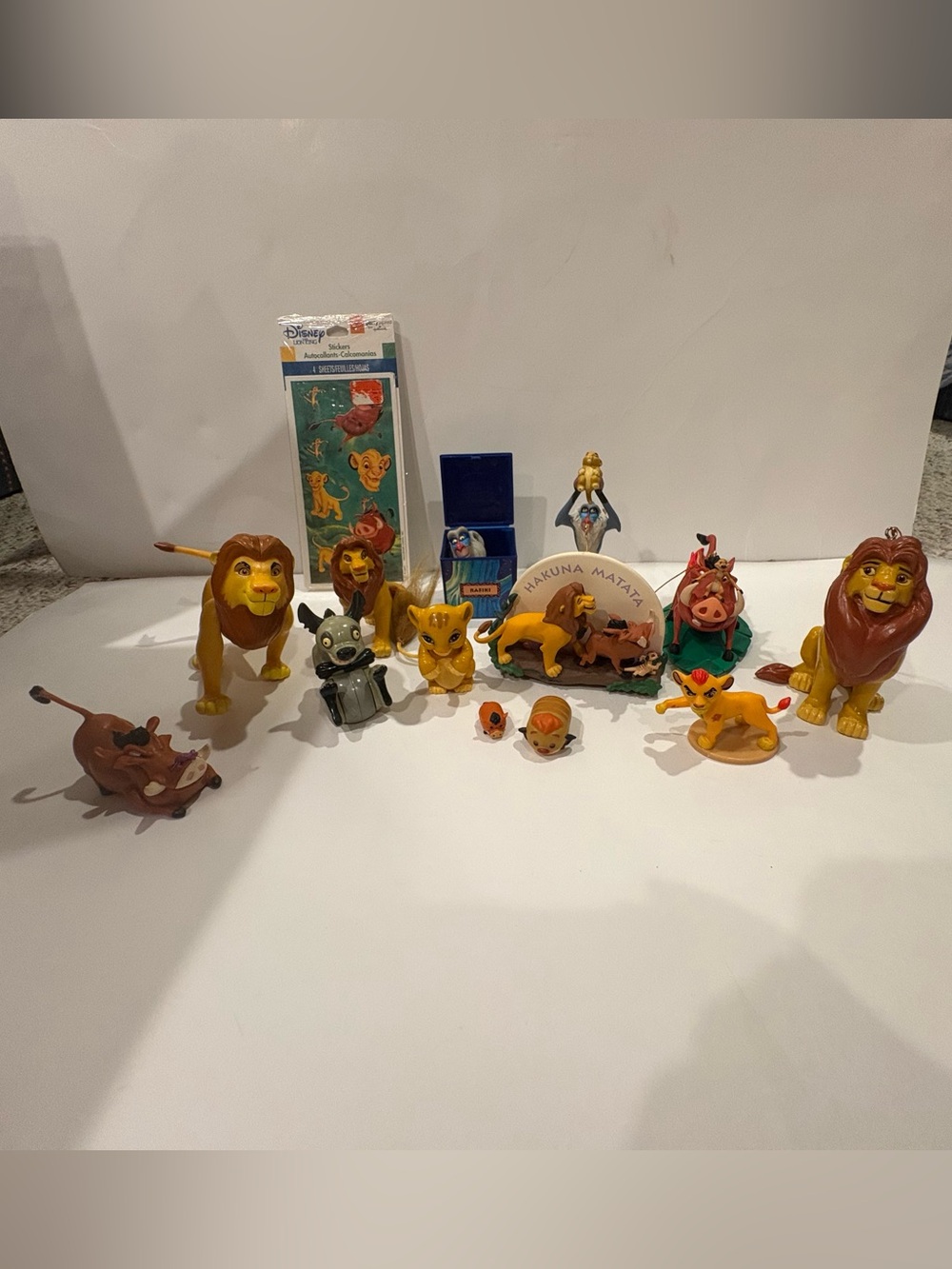 Lion King Lot of Figures, Ornaments, and Stickers